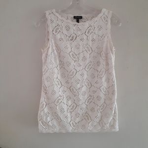 Escada White Lace Top XS Sz 34